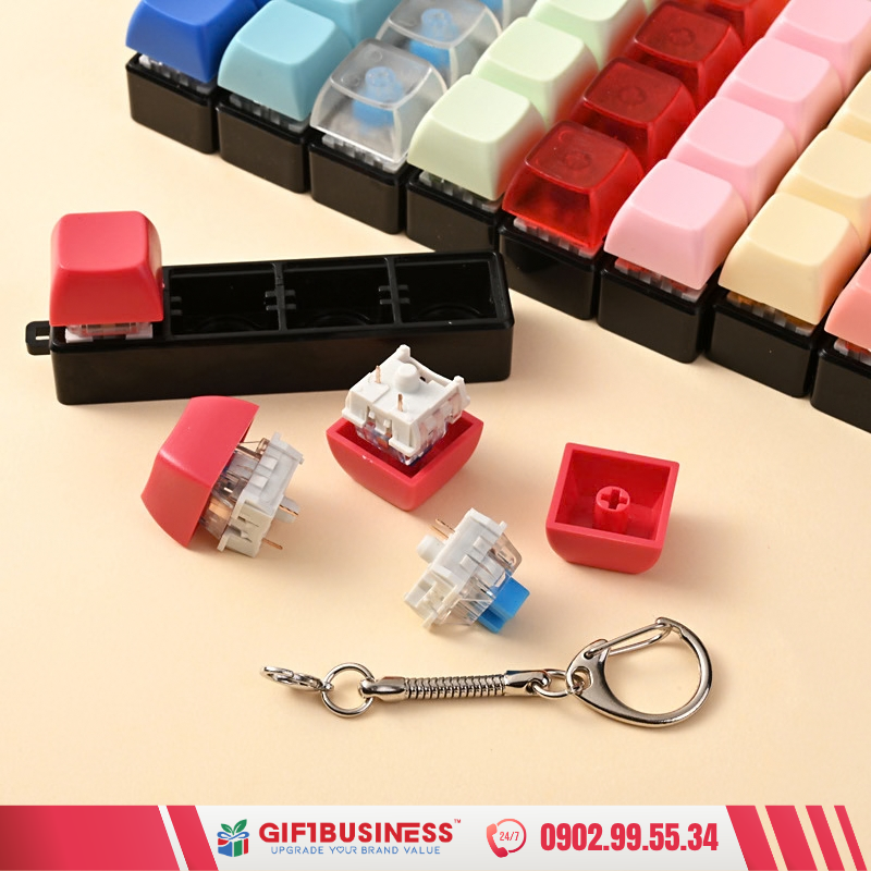móc khóa keycap in logo 