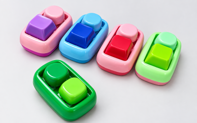móc khóa keycap nút vỏ quả