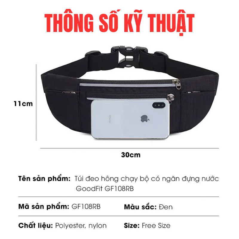 thông số kỹ thuật túi đeo hông