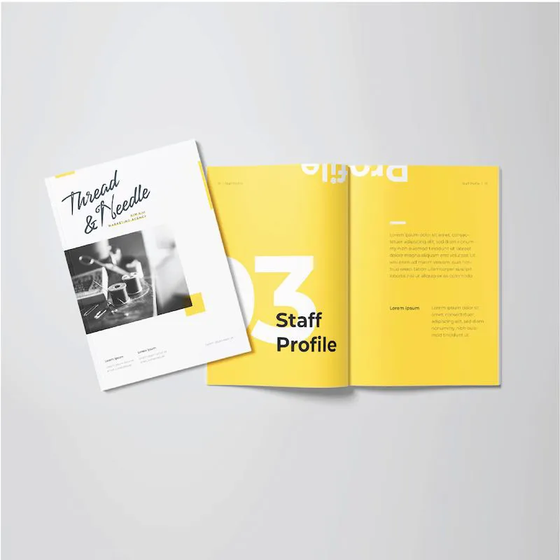 brochure dạng cuốn