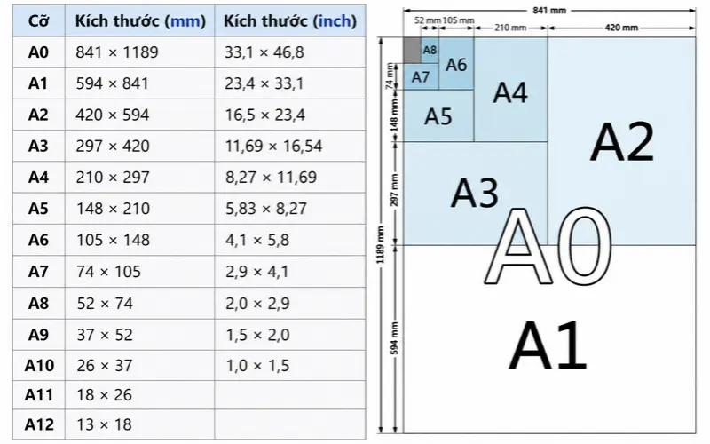 kích thước catalogue
