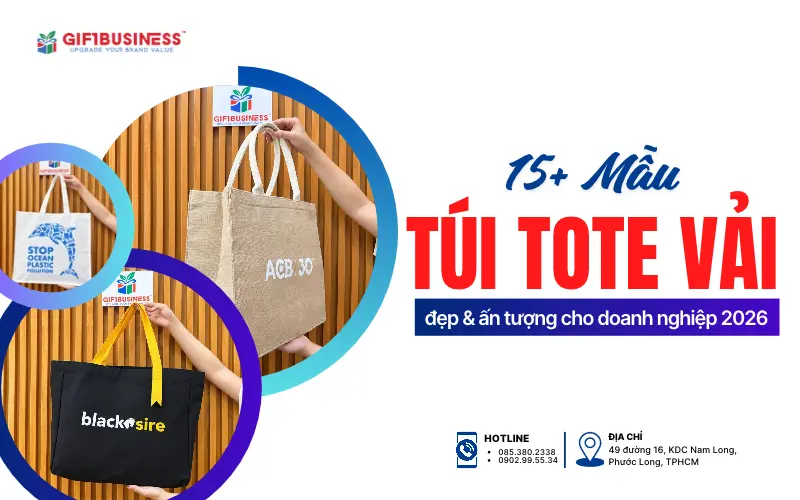 15 mẫu túi vải quà tặng in logo