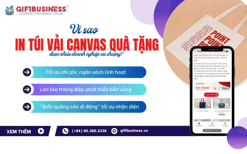 vì sao in túi vải canvas quà tặng được nhiều doanh nghiệp lựa chọn